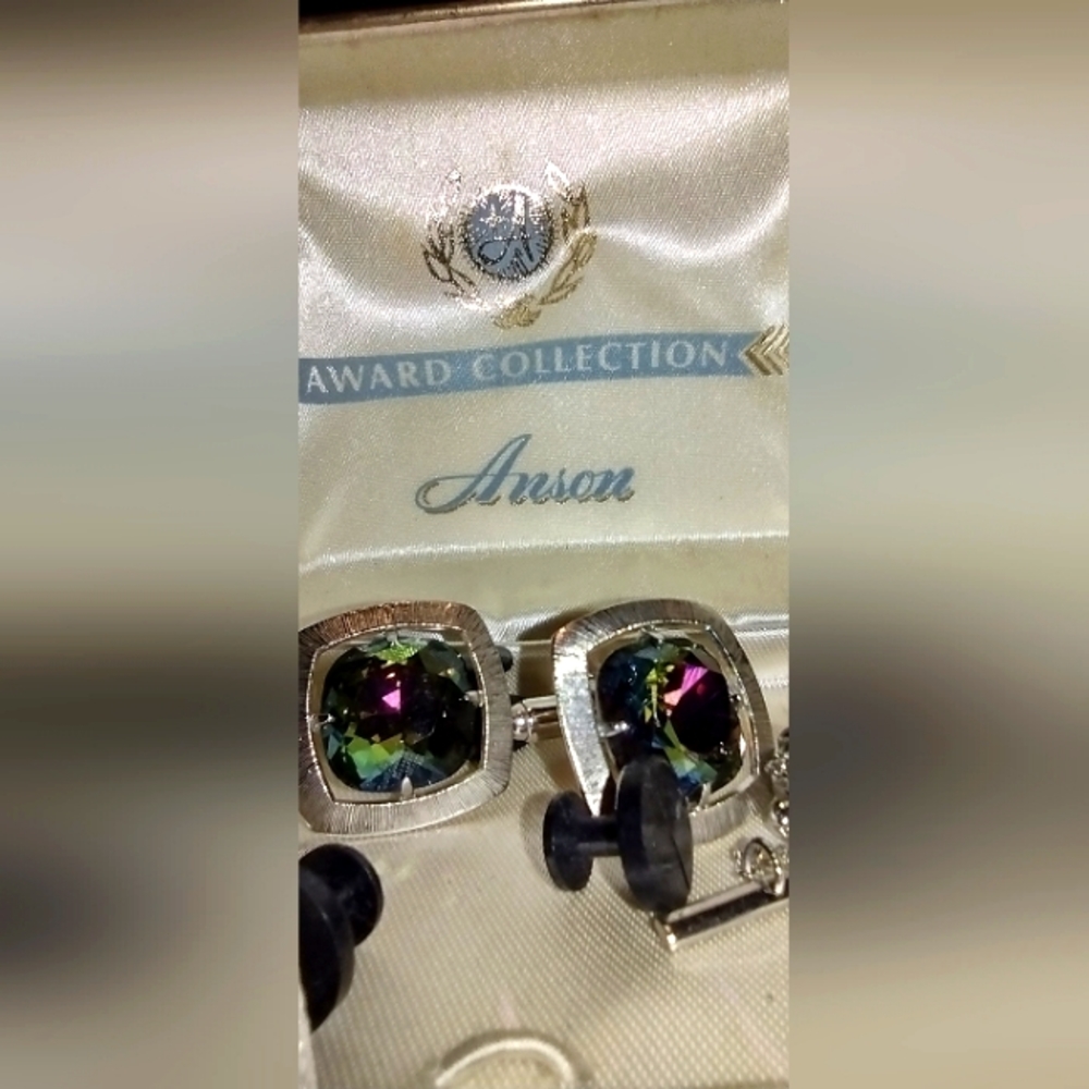 Vintage Rainbow Cuff Links